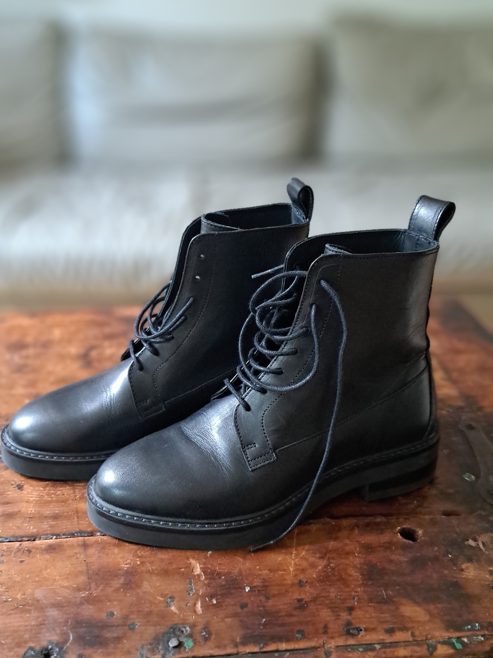& other stories Leather Lace-Up Boots